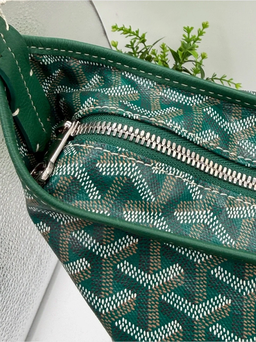 Goyard Boheme Rare Green Goyard line hobo  Shoulder Bag with pouch🔥